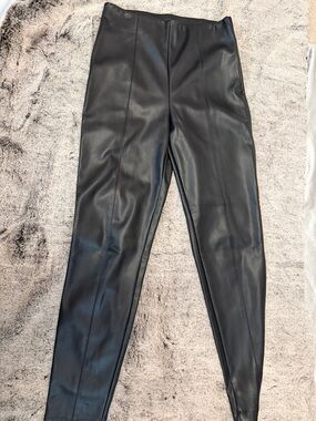 Black Faux Leather Pants